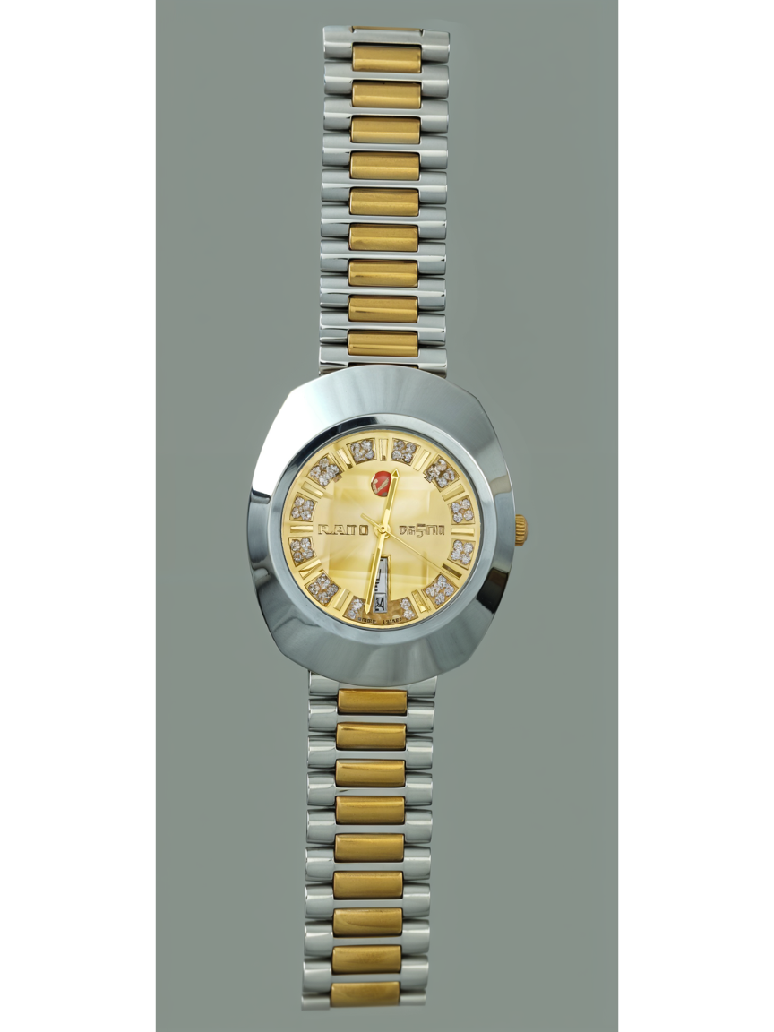 Gold & Silver Gold Dial RDO-Branded Watch For Men