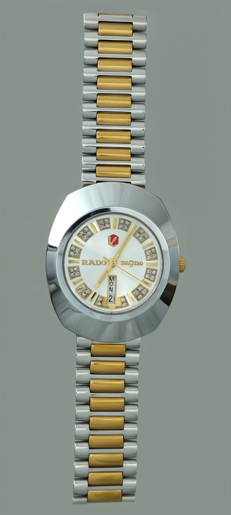 Gold & Silver White Dial RDO-Branded Watch For Men