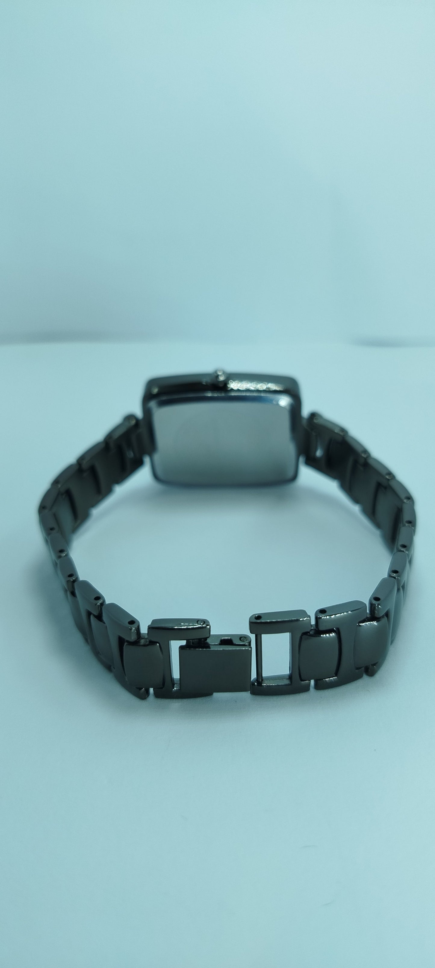 Noir Black Diamond-Embellished Square Dial Watch For Women
