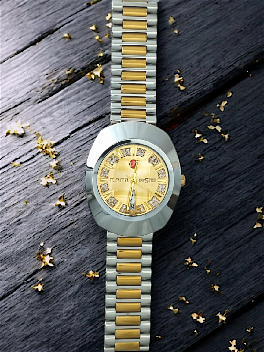 Gold & Silver Gold Dial RDO-Branded Watch For Men