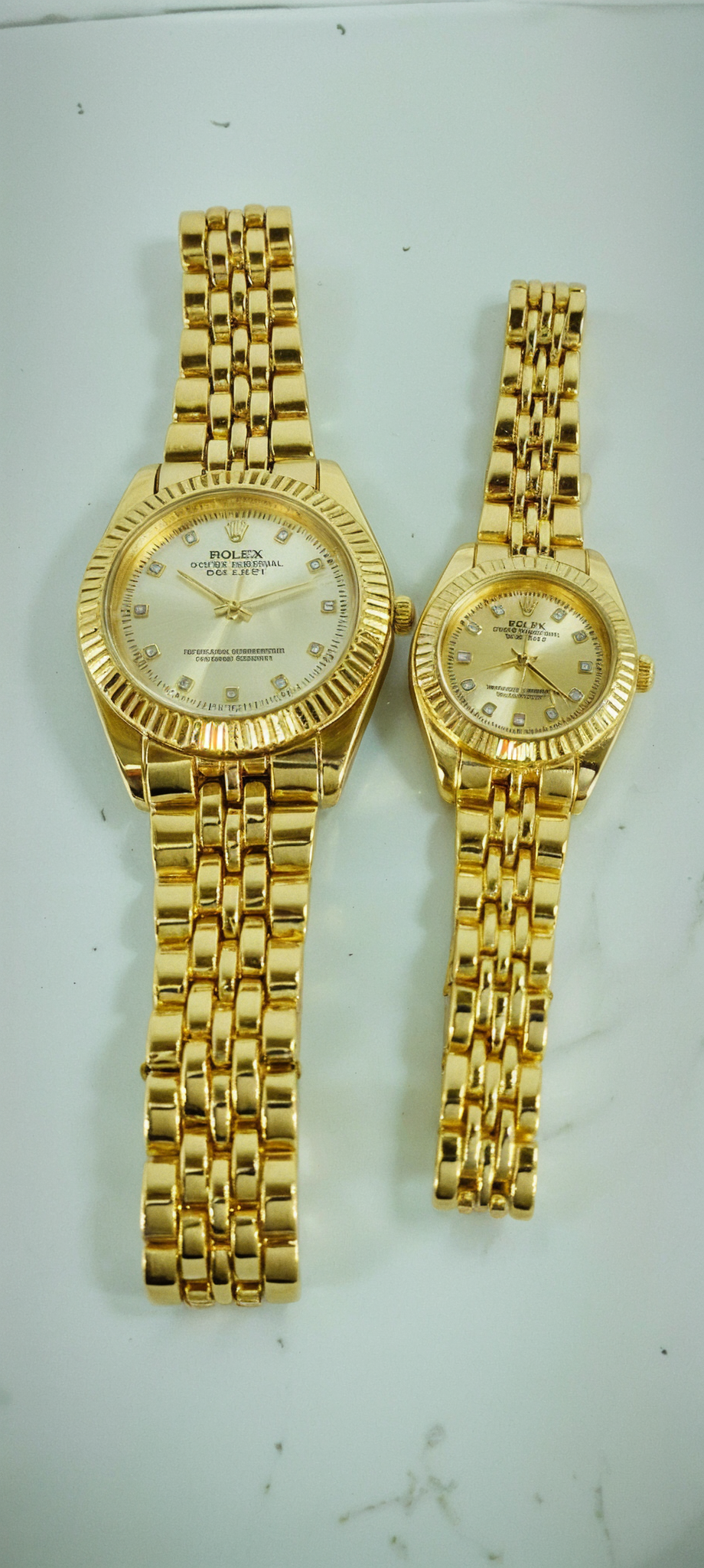 Gold R-Branded Pair Watch For Two