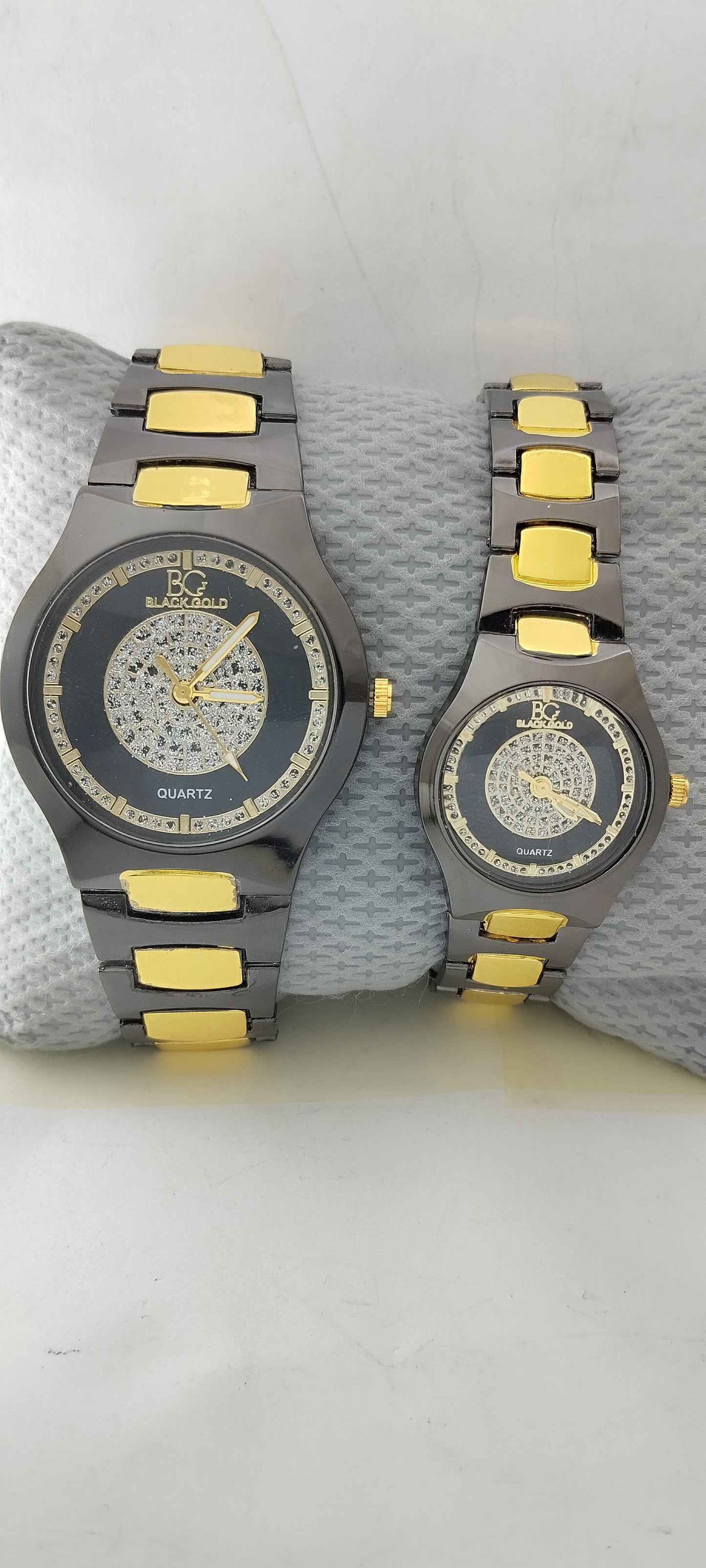 Gold & Black Pair Watch For Two