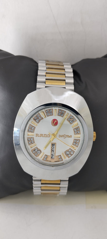 Gold & Silver White Dial RDO-Branded Watch For Men