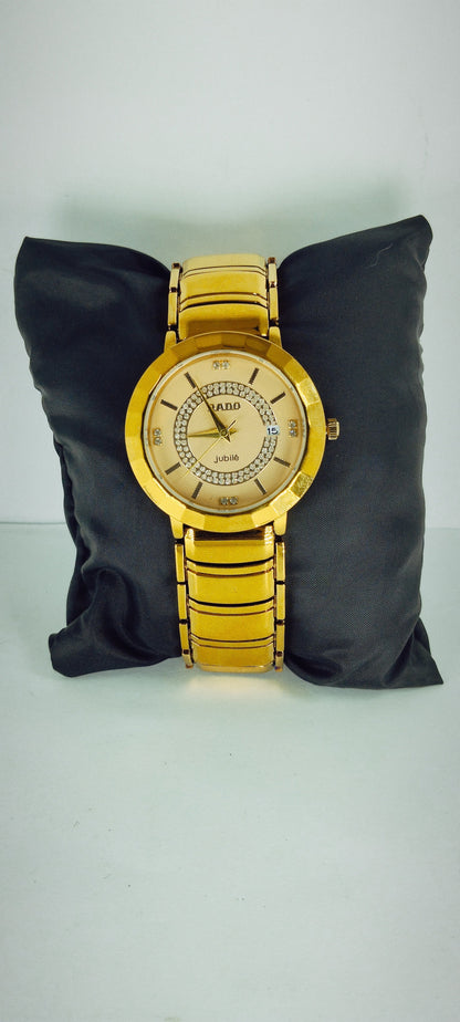 Opulent Gold Branded Chain Watch For Men