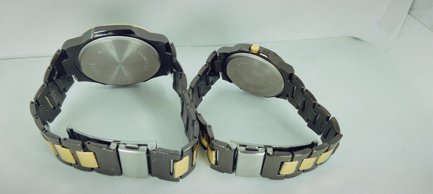 Gold & Black PP Pair Watch For Two