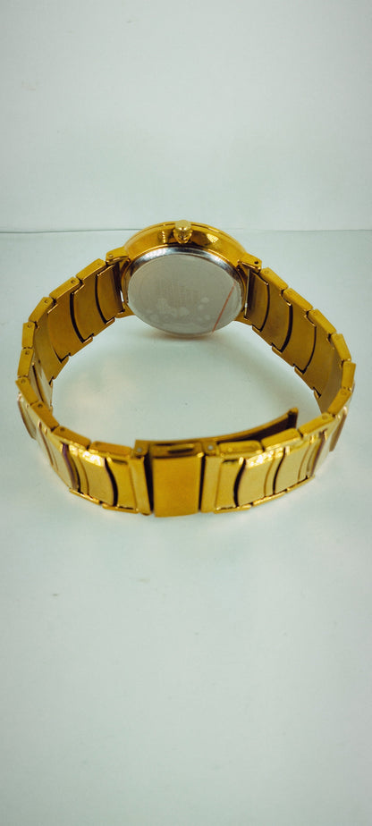 Opulent Gold Branded Chain Watch For Men