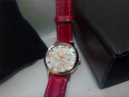 pink watch for girls with black back ground