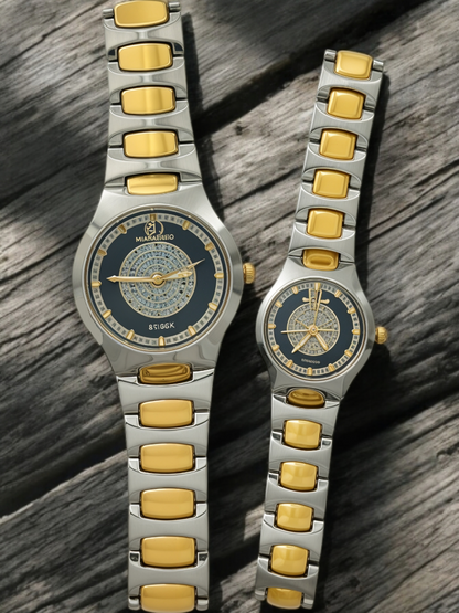 Gold & Silver Pair Watch For Two