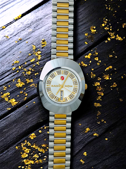 Gold & Silver White Dial RDO-Branded Watch For Men