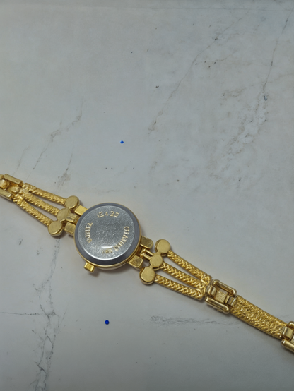 gold bracelet watch backside